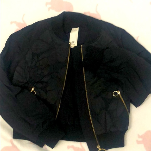 NWOT—O’2nd Black Copped Bomber jacket, us2 - Picture 1 of 7